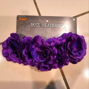 NEW Purple Rose Headband